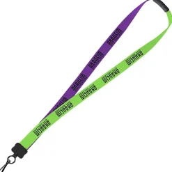 Two-Tone Cotton Lanyard - 7/8 inches - Metal Swivel Snap Hook - 24 hr