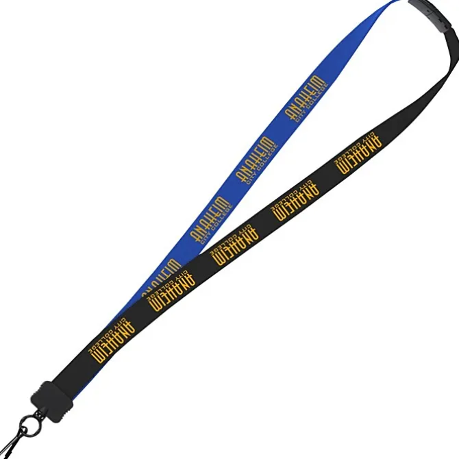 Two-Tone Cotton Lanyard - 7/8 inches - Metal Swivel Snap Hook - 24 hr