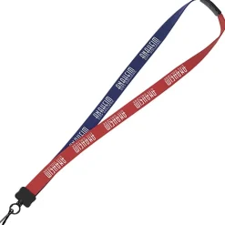Two-Tone Cotton Lanyard - 7/8 inches - Metal Swivel Snap Hook - 24 hr