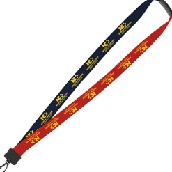 Two-Tone Cotton Lanyard - 7/8 inches - Plastic Swivel Snap Hook - 24 hr
