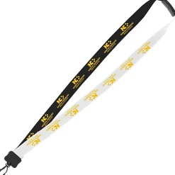 Two-Tone Cotton Lanyard - 7/8 inches - Plastic Swivel Snap Hook - 24 hr