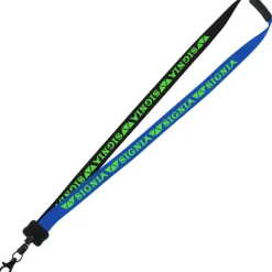 Two-Tone Smooth Nylon Lanyard - 7/8 inches - 34 inches - Metal Lobster Claw