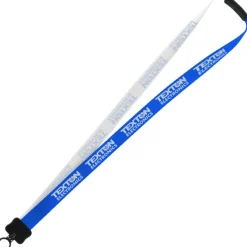 Two-Tone Smooth Nylon Lanyard - 7/8 inches - 36 inches - Plastic O-Ring