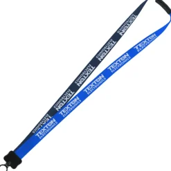 Two-Tone Smooth Nylon Lanyard - 7/8 inches - 36 inches - Plastic O-Ring