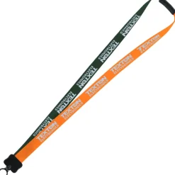 Two-Tone Smooth Nylon Lanyard - 7/8 inches - 36 inches - Plastic O-Ring
