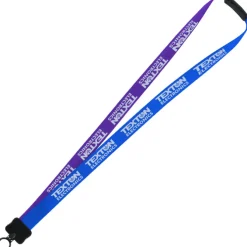 Two-Tone Smooth Nylon Lanyard - 7/8 inches - 36 inches - Plastic O-Ring