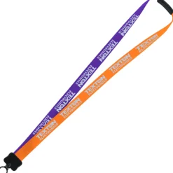 Two-Tone Smooth Nylon Lanyard - 7/8 inches - 36 inches - Plastic O-Ring
