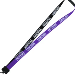 Two-Tone Smooth Nylon Lanyard - 7/8 inches - 36 inches - Plastic O-Ring