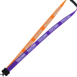Two-Tone Smooth Nylon Lanyard - 7/8 inches - 36 inches - Plastic O-Ring
