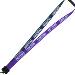 Two-Tone Smooth Nylon Lanyard - 7/8 inches - 36 inches - Plastic O-Ring
