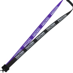 Two-Tone Smooth Nylon Lanyard - 7/8 inches - 36 inches - Plastic O-Ring