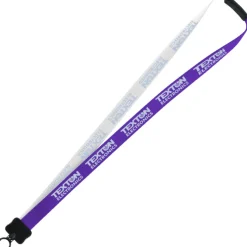 Two-Tone Smooth Nylon Lanyard - 7/8 inches - 36 inches - Plastic O-Ring