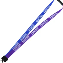 Two-Tone Smooth Nylon Lanyard - 7/8 inches - 36 inches - Plastic O-Ring