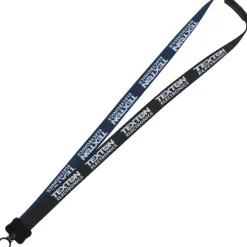 Two-Tone Smooth Nylon Lanyard - 7/8 inches - 36 inches - Plastic O-Ring
