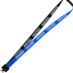 Two-Tone Smooth Nylon Lanyard - 7/8 inches - 36 inches - Plastic O-Ring