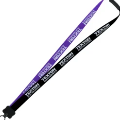 Two-Tone Smooth Nylon Lanyard - 7/8 inches - 36 inches - Plastic O-Ring