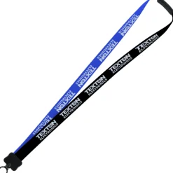 Two-Tone Smooth Nylon Lanyard - 7/8 inches - 36 inches - Plastic O-Ring