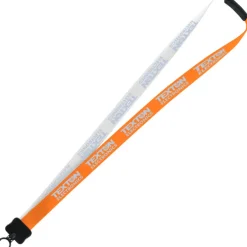 Two-Tone Smooth Nylon Lanyard - 7/8 inches - 36 inches - Plastic O-Ring