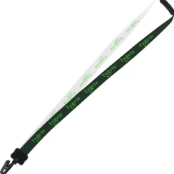 Two-Tone Smooth Nylon Lanyard - 7/8 inches - 34 inches - Plastic Bulldog Clip