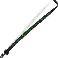 Two-Tone Smooth Nylon Lanyard - 7/8 inches - 34 inches - Plastic Bulldog Clip