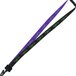 Two-Tone Smooth Nylon Lanyard - 7/8 inches - 34 inches - Plastic Bulldog Clip