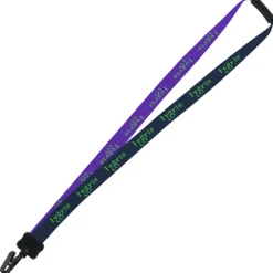 Two-Tone Smooth Nylon Lanyard - 7/8 inches - 34 inches - Plastic Bulldog Clip