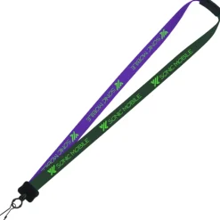 Two-Tone Smooth Nylon Lanyard - 7/8 inches - 34 inches - Metal Swivel Snap Hook
