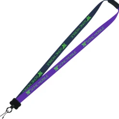 Two-Tone Smooth Nylon Lanyard - 7/8 inches - 34 inches - Metal Swivel Snap Hook