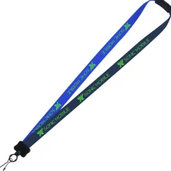 Two-Tone Smooth Nylon Lanyard - 7/8 inches - 34 inches - Metal Swivel Snap Hook