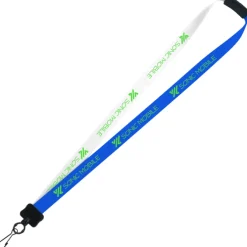 Two-Tone Smooth Nylon Lanyard - 7/8 inches - 34 inches - Metal Swivel Snap Hook