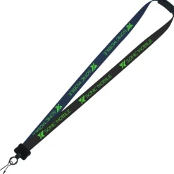 Two-Tone Smooth Nylon Lanyard - 7/8 inches - 34 inches - Metal Swivel Snap Hook