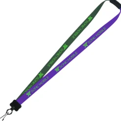 Two-Tone Smooth Nylon Lanyard - 7/8 inches - 34 inches - Metal Swivel Snap Hook