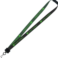Two-Tone Smooth Nylon Lanyard - 7/8 inches - 34 inches - Metal Swivel Snap Hook
