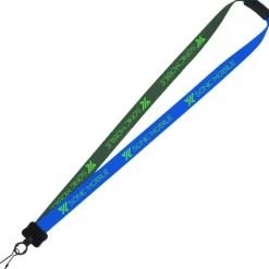 Two-Tone Smooth Nylon Lanyard - 7/8 inches - 34 inches - Metal Swivel Snap Hook