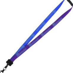 Two-Tone Smooth Nylon Lanyard - 7/8 inches - 36 inches - Metal Lobster Claw