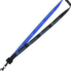 Two-Tone Smooth Nylon Lanyard - 7/8 inches - 36 inches - Metal Lobster Claw