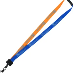 Two-Tone Smooth Nylon Lanyard - 7/8 inches - 36 inches - Metal Lobster Claw