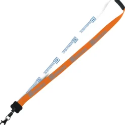 Two-Tone Smooth Nylon Lanyard - 7/8 inches - 36 inches - Metal Lobster Claw