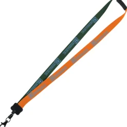 Two-Tone Smooth Nylon Lanyard - 7/8 inches - 36 inches - Metal Lobster Claw