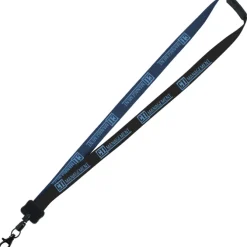 Two-Tone Smooth Nylon Lanyard - 7/8 inches - 36 inches - Metal Lobster Claw