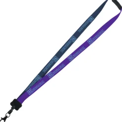 Two-Tone Smooth Nylon Lanyard - 7/8 inches - 36 inches - Metal Lobster Claw