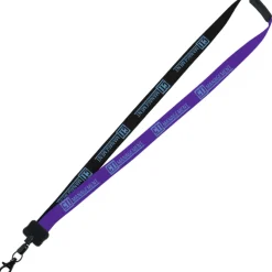 Two-Tone Smooth Nylon Lanyard - 7/8 inches - 36 inches - Metal Lobster Claw