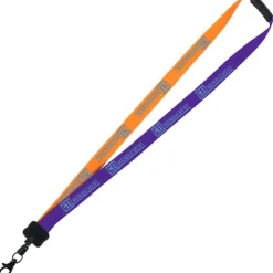 Two-Tone Smooth Nylon Lanyard - 7/8 inches - 36 inches - Metal Lobster Claw