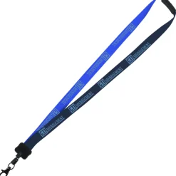 Two-Tone Smooth Nylon Lanyard - 7/8 inches - 36 inches - Metal Lobster Claw