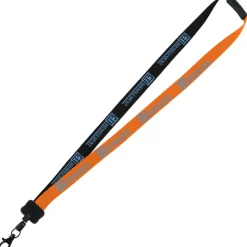 Two-Tone Smooth Nylon Lanyard - 7/8 inches - 36 inches - Metal Lobster Claw
