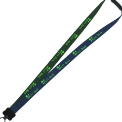 Two-Tone Smooth Nylon Lanyard - 7/8 inches - 34 inches - Plastic O-Ring