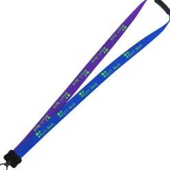 Two-Tone Smooth Nylon Lanyard - 7/8 inches - 34 inches - Plastic O-Ring