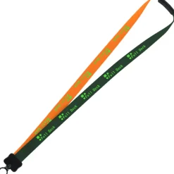 Two-Tone Smooth Nylon Lanyard - 7/8 inches - 34 inches - Plastic O-Ring