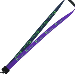 Two-Tone Smooth Nylon Lanyard - 7/8 inches - 34 inches - Plastic O-Ring