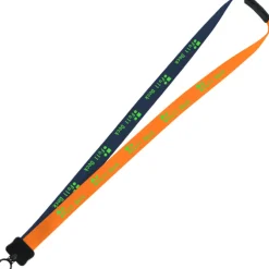 Two-Tone Smooth Nylon Lanyard - 7/8 inches - 34 inches - Plastic O-Ring